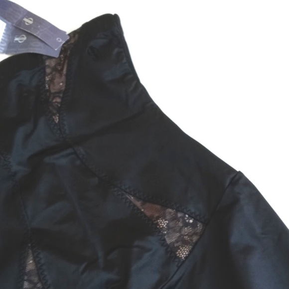 Jennifer Lopez Black Satin Nude High Waisted Body Shaping Nylon Blend Boyshort S - Picture 7 of 10